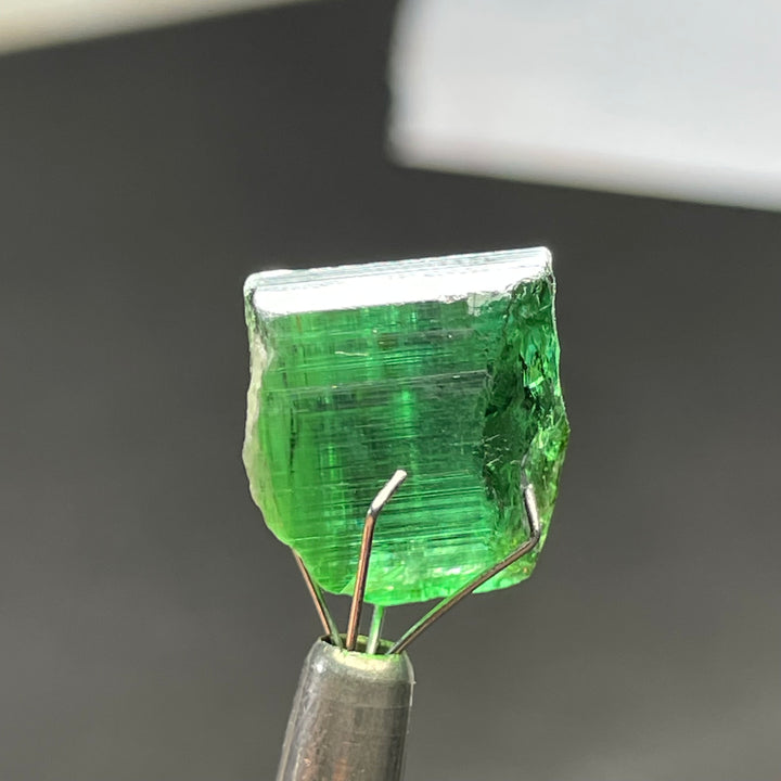 Natural Facet Grade Rough Bluish Green Tourmaline 4.7grams – Eye Clean Crystal for Gem Cutting