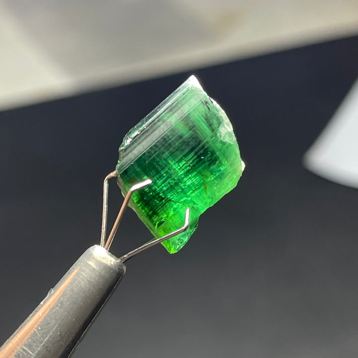 Natural Facet Grade Rough Bluish Green Tourmaline 4.7grams – Eye Clean Crystal for Gem Cutting
