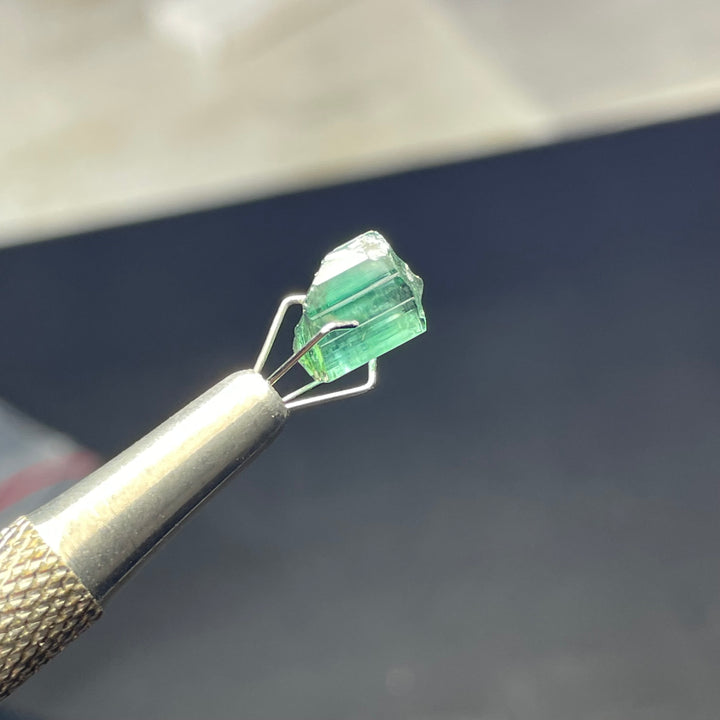 Lot of Bluish Green Tourmaline Rough Crystals – 5.5g Facet Grade Small Pieces