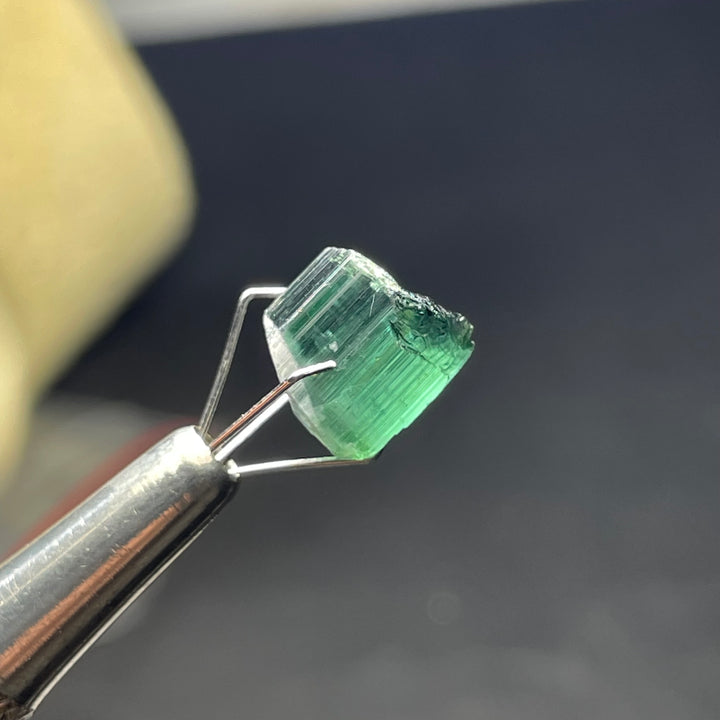 Bluish Green Tourmaline Rough Lot – 4.29g Facet Grade Crystals