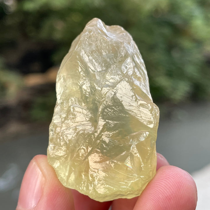 Natural Lemon Quartz Rough 49mm– Carving Grade, Flat Shaped Crystal for Gem Art & Lapidary Work