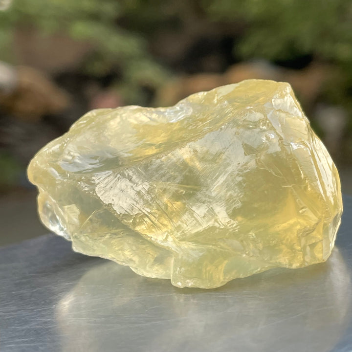 Natural Lemon Quartz Rough 49mm– Carving Grade, Flat Shaped Crystal for Gem Art & Lapidary Work