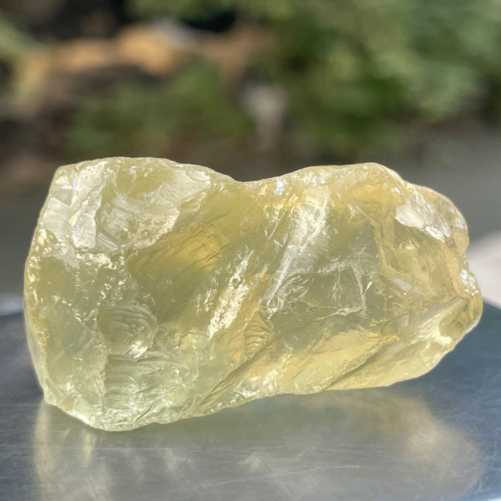 Natural Lemon Quartz Rough 49mm– Carving Grade, Flat Shaped Crystal for Gem Art & Lapidary Work
