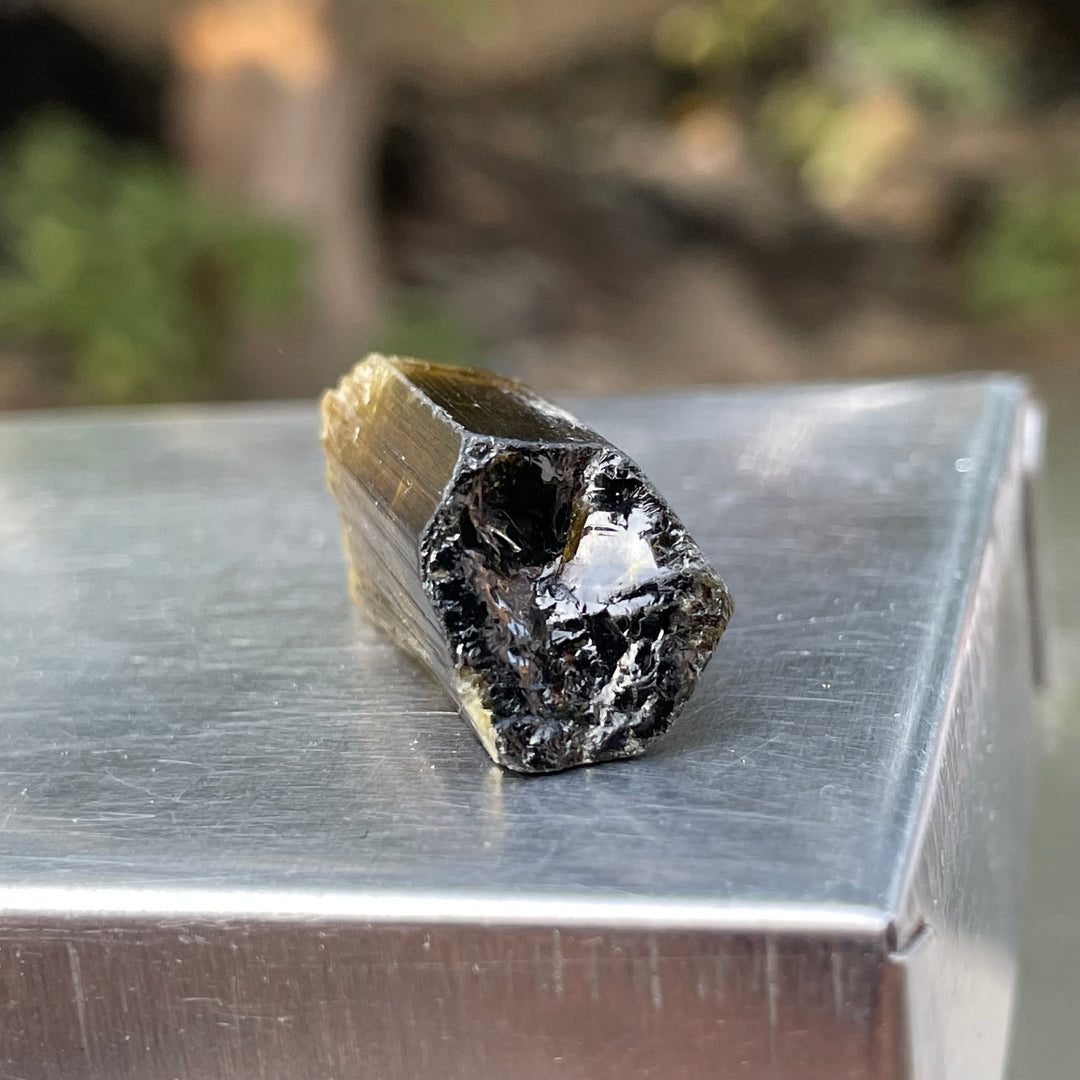 Natural Yellow and Black Bicolor Tourmaline Crystal – Terminated Badakhshan Specimen for Wire Wrapping & Pendant Use