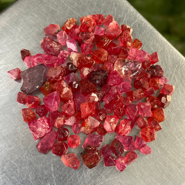 Intense Red Vietnamese Rough Spinels – Calibrated Sizes for Faceting or Jewelry