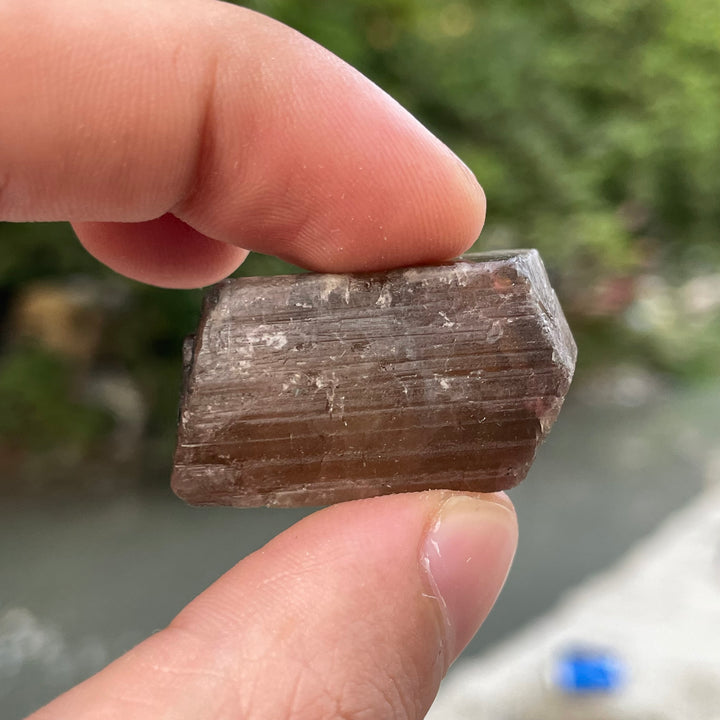 Natural Peachy Brown Tourmaline Crystal – Terminated Badakhshan Specimen for Wire Wrapping & Pendant Making