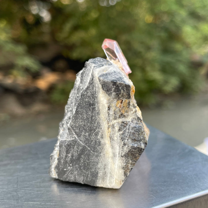 Rare Katlang Pink Topaz Matrix Specimen – Terminated Crystal on Natural Rock | Pakistan Origin