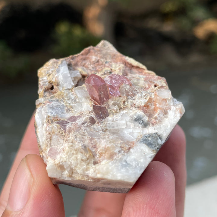 Rare Katlang Pink Topaz Matrix Specimen – Terminated Crystal on Natural Rock | From Ghundo Mine