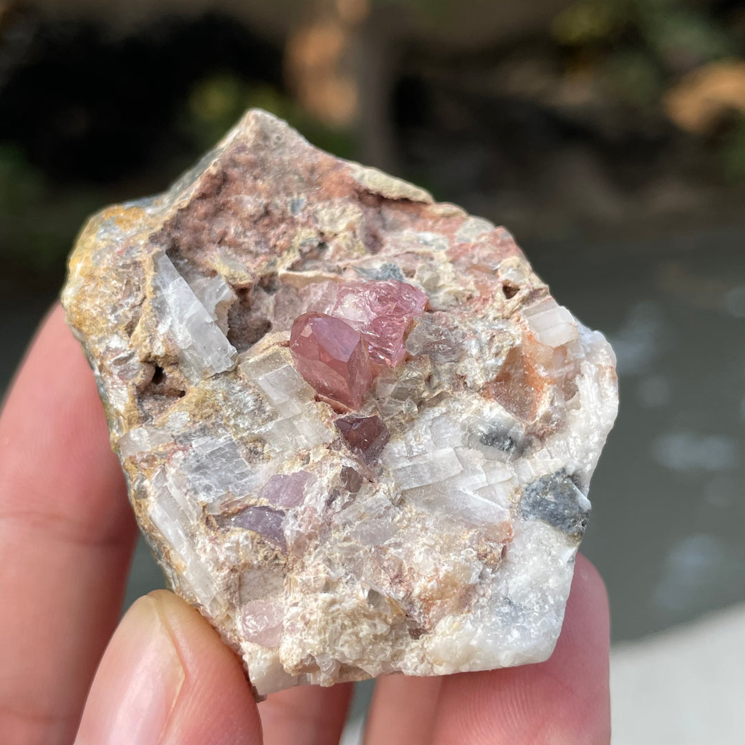Rare Katlang Pink Topaz Matrix Specimen – Terminated Crystal on Natural Rock | From Ghundo Mine