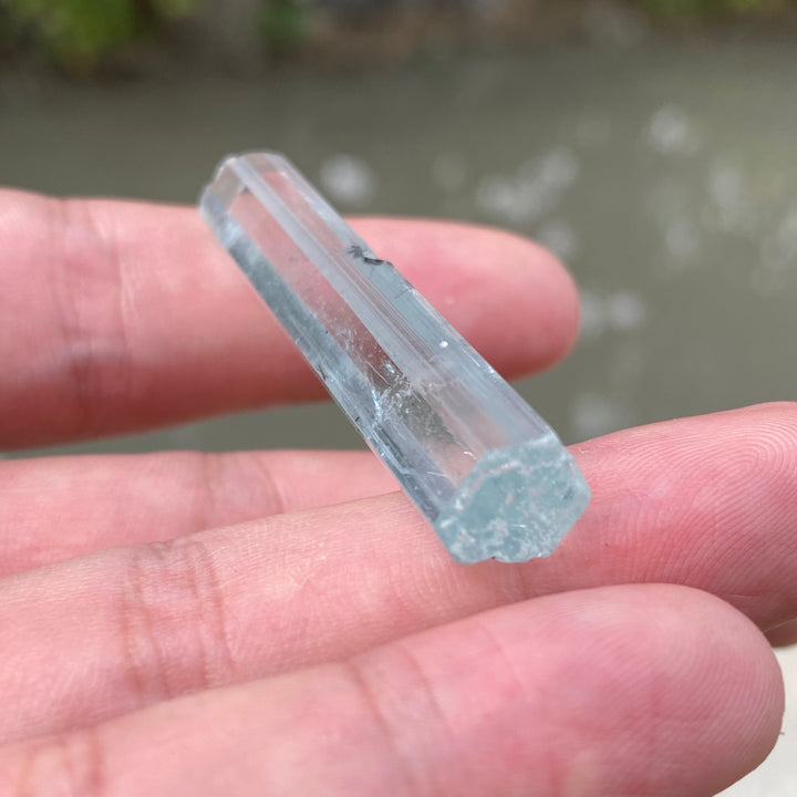 Natural Blue Aquamarine Crystal – 7.7gm Terminated from Shigar Pakistan