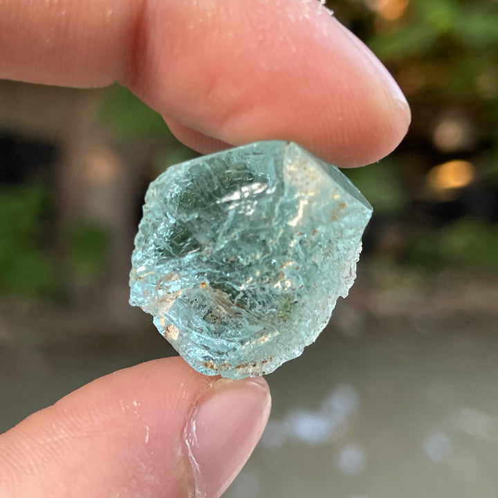Facet Grade Loupe Clean Aquamarine 17.8gm Rough Biggie From Pakistan Mines