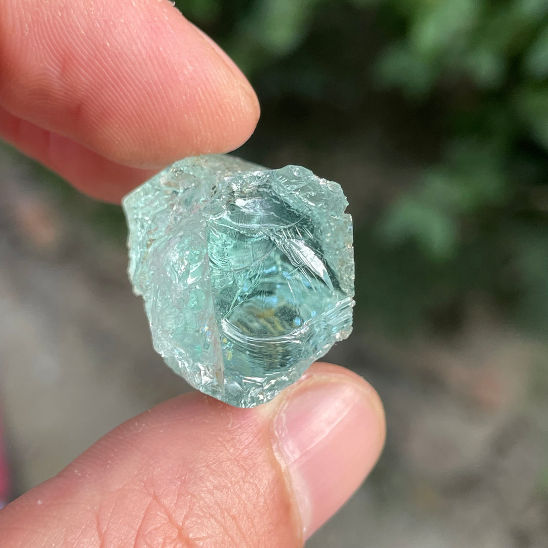 Facet Grade Loupe Clean Aquamarine 17.8gm Rough Biggie From Pakistan Mines