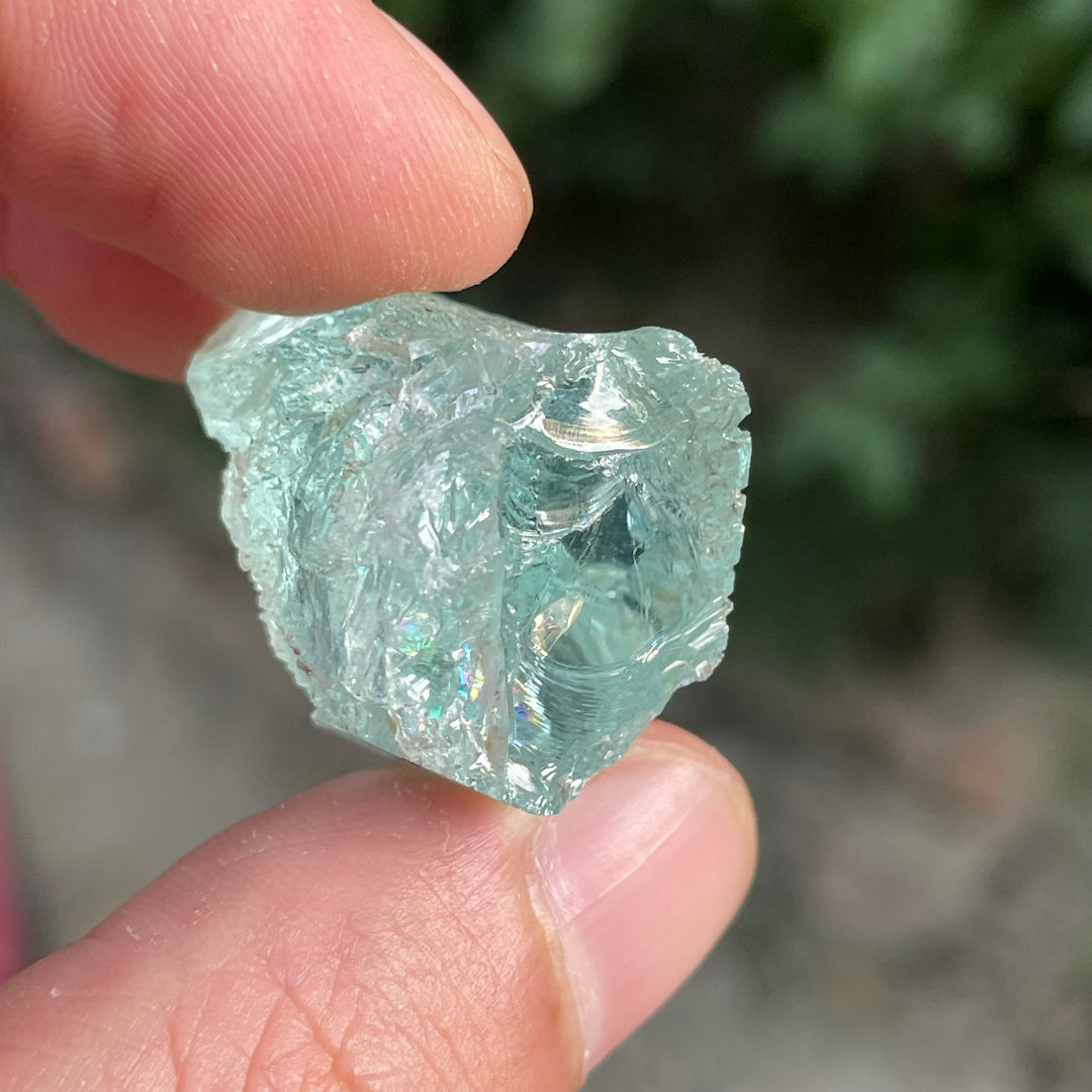 Facet Grade Loupe Clean Aquamarine 17.8gm Rough Biggie From Pakistan Mines