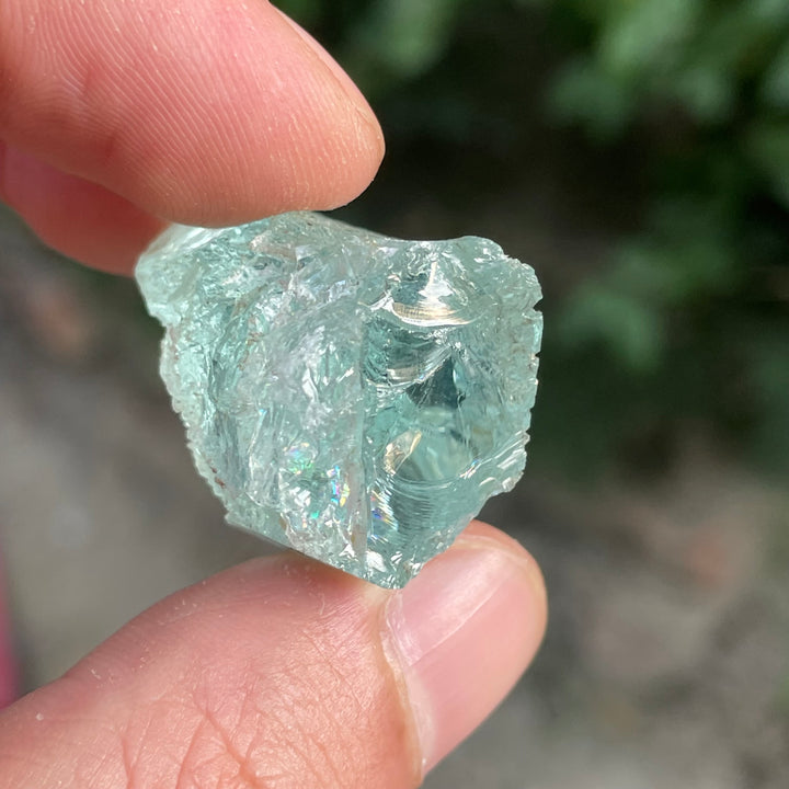Facet Grade Loupe Clean Aquamarine 17.8gm Rough Biggie From Pakistan Mines