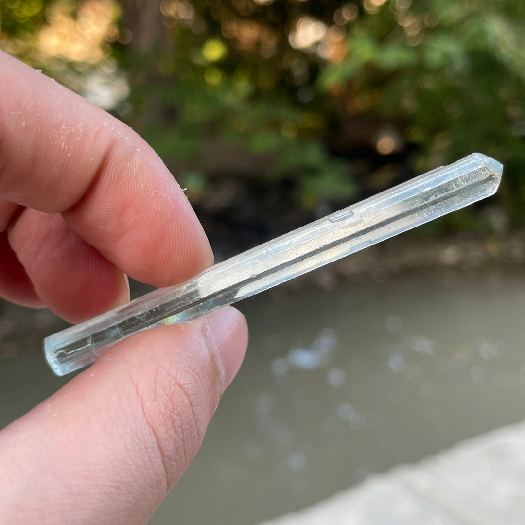 Diamond Cut Skardu Aquamarine 7.9cm Long Narrow Crystal