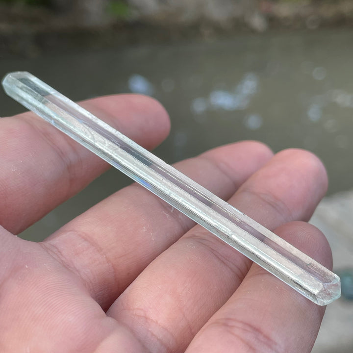 Diamond Cut Skardu Aquamarine 7.9cm Long Narrow Crystal