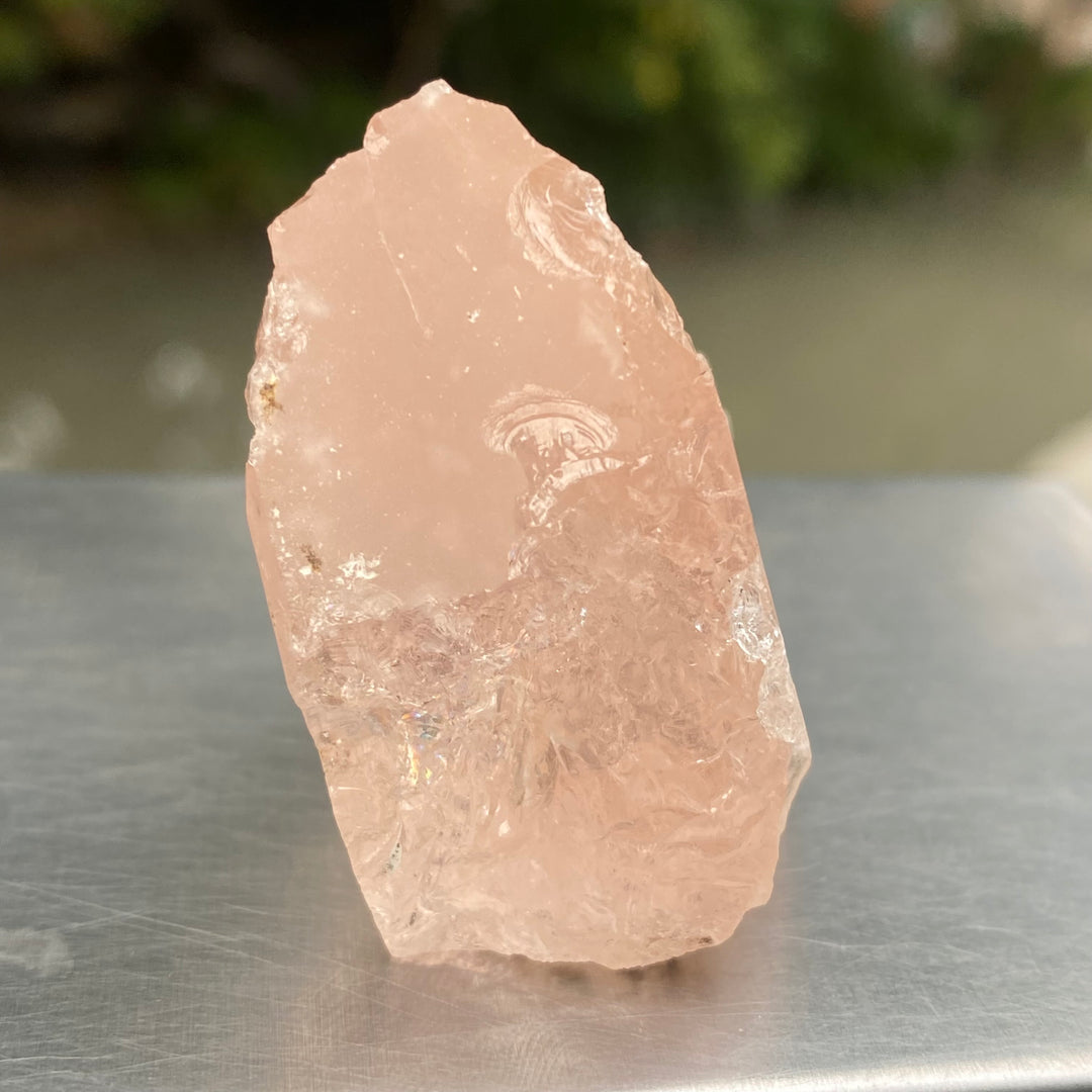 Natural Facet Rough Morganite – Untreated Pink Beryl Crystal for Gem Cutting & Jewelry Making