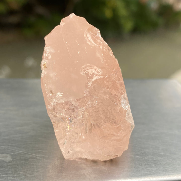 Natural Facet Rough Morganite – Untreated Pink Beryl Crystal for Gem Cutting & Jewelry Making