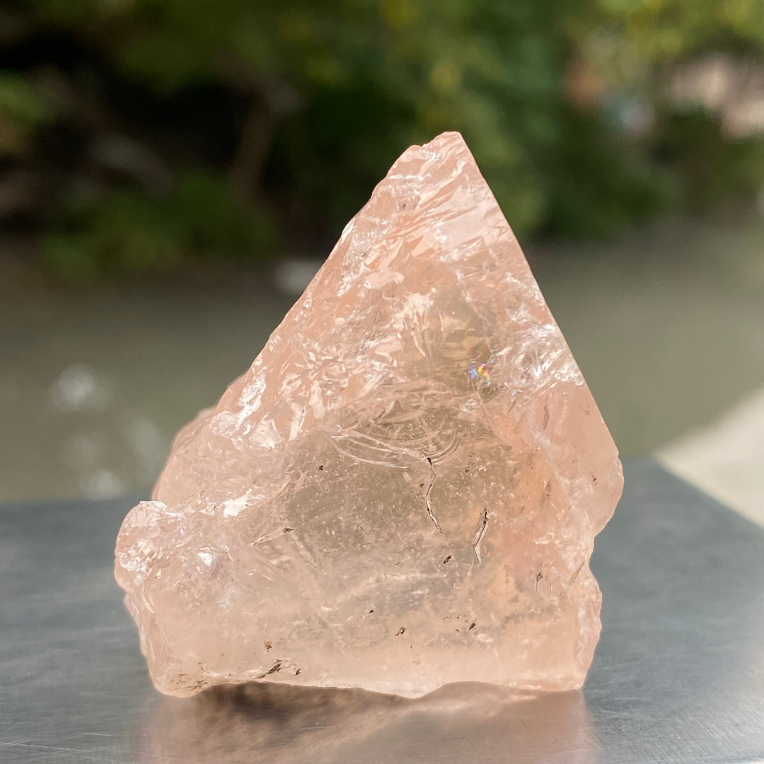 Natural Facet Rough Morganite – Untreated Pink Beryl Crystal for Gem Cutting & Jewelry Making