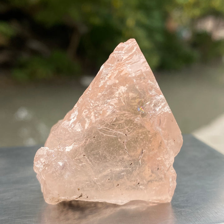Natural Facet Rough Morganite – Untreated Pink Beryl Crystal for Gem Cutting & Jewelry Making