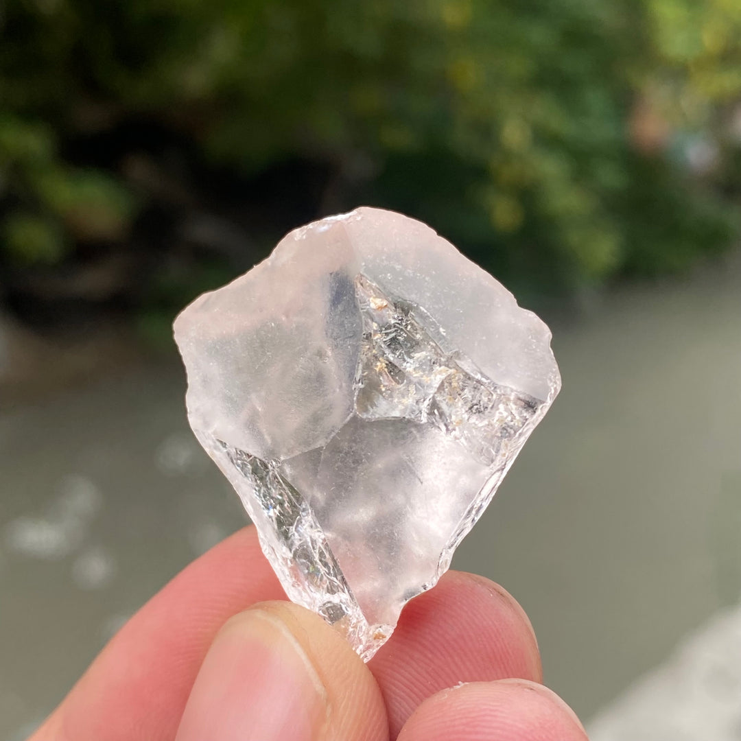 Natural Facet Rough Morganite Lot– Untreated Pink Beryl Crystals for Gem Cutting & Jewelry Making