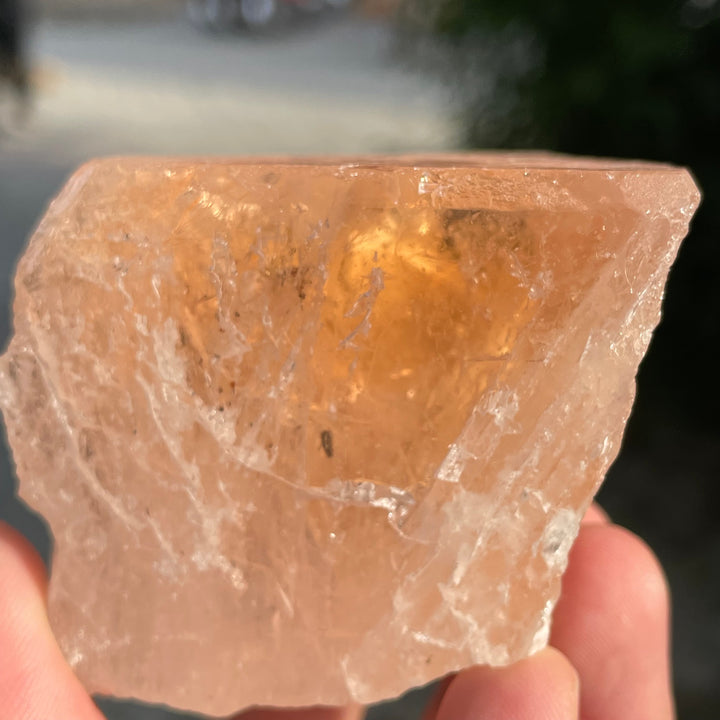 Peachy Orange Morganite Facet Rough | Natural Afghanistan Gemstone for Fine Faceting
