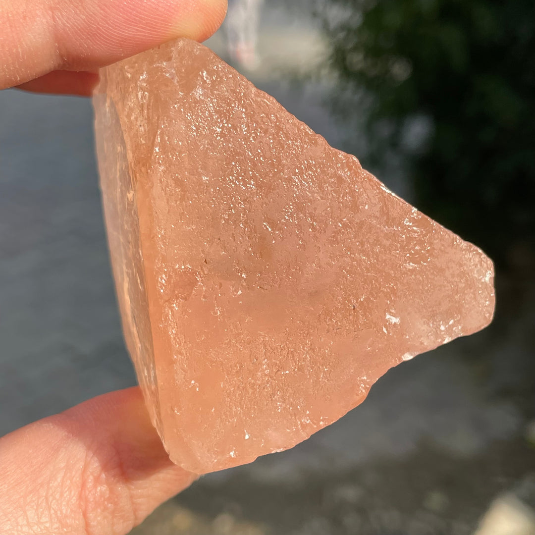 Peachy Orange Morganite Facet Rough | Natural Afghanistan Gemstone for Fine Faceting