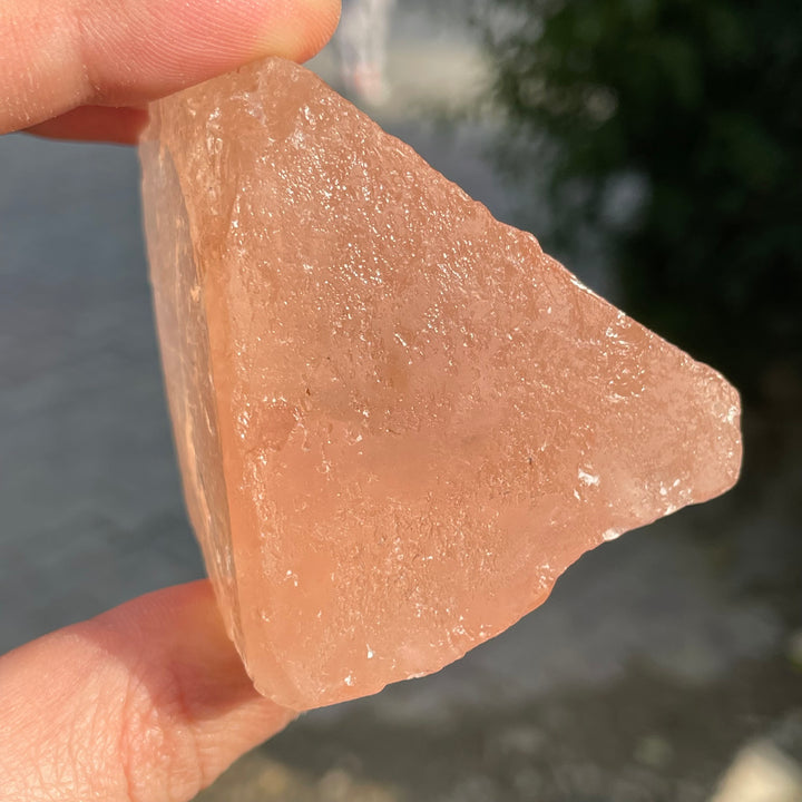 Peachy Orange Morganite Facet Rough | Natural Afghanistan Gemstone for Fine Faceting