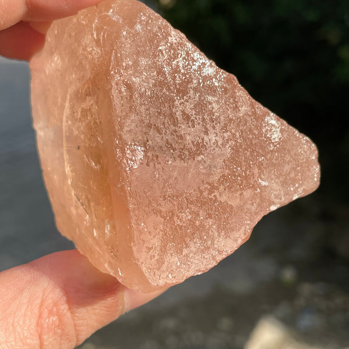 Peachy Orange Morganite Facet Rough | Natural Afghanistan Gemstone for Fine Faceting