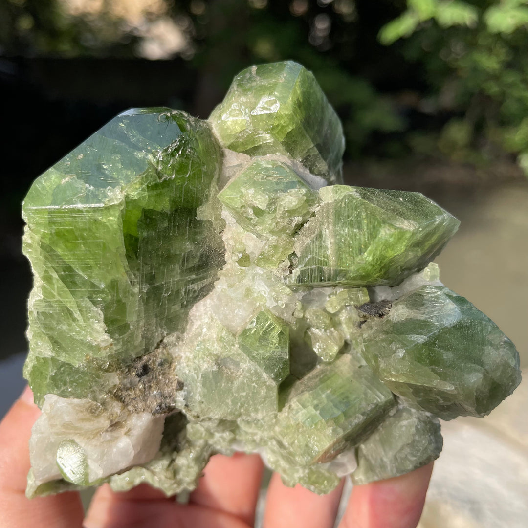 Natural Chrome Diopside Cluster Specimen 554 Grams – Mighty Size, Undamaged Free-Standing Collector Piece