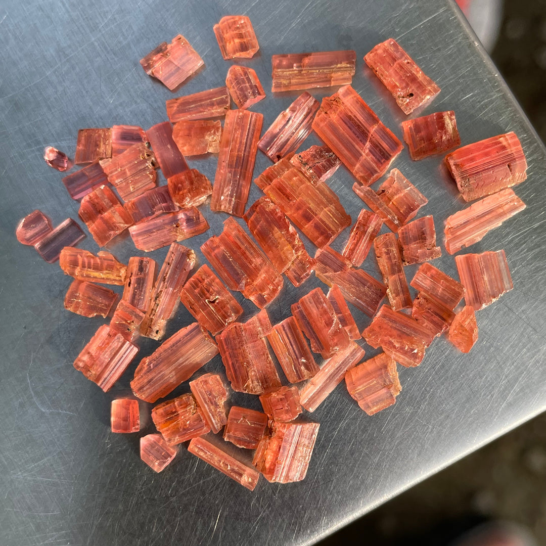 Rare Natural Vayrynenite Rough Lot – Faceting Grade, Clean Calibrated Gemstones