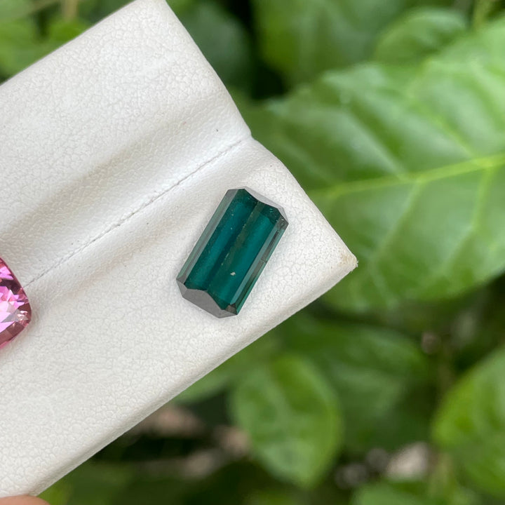 Faceted Lagoon-Blue Tourmaline — 3.35 carats Emerald Cut, Fine Ring-Sized (Nuristan, Afghanistan)