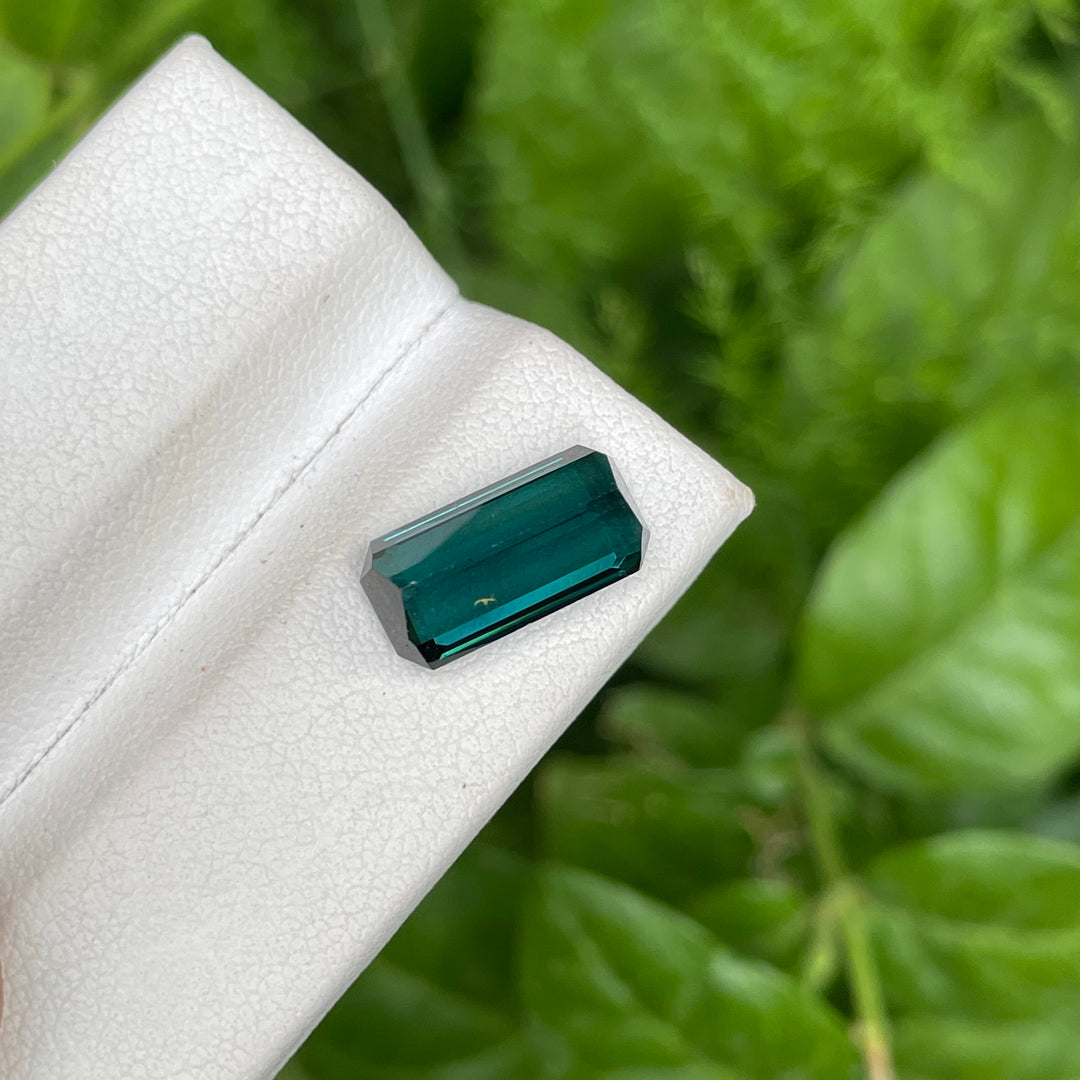 Faceted Lagoon-Blue Tourmaline — 3.25 carats Emerald Cut, Fine Ring-Sized (Nuristan, Afghanistan)