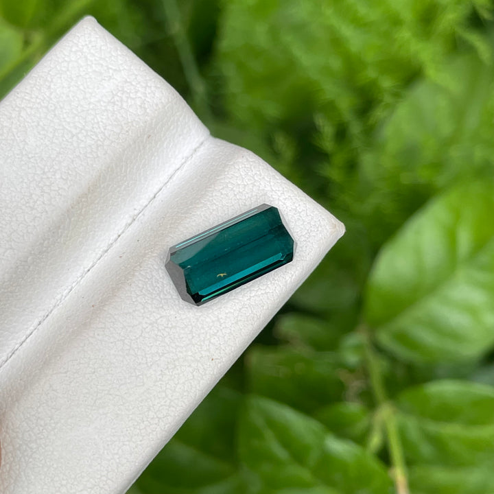 Faceted Lagoon-Blue Tourmaline — 3.25 carats Emerald Cut, Fine Ring-Sized (Nuristan, Afghanistan)