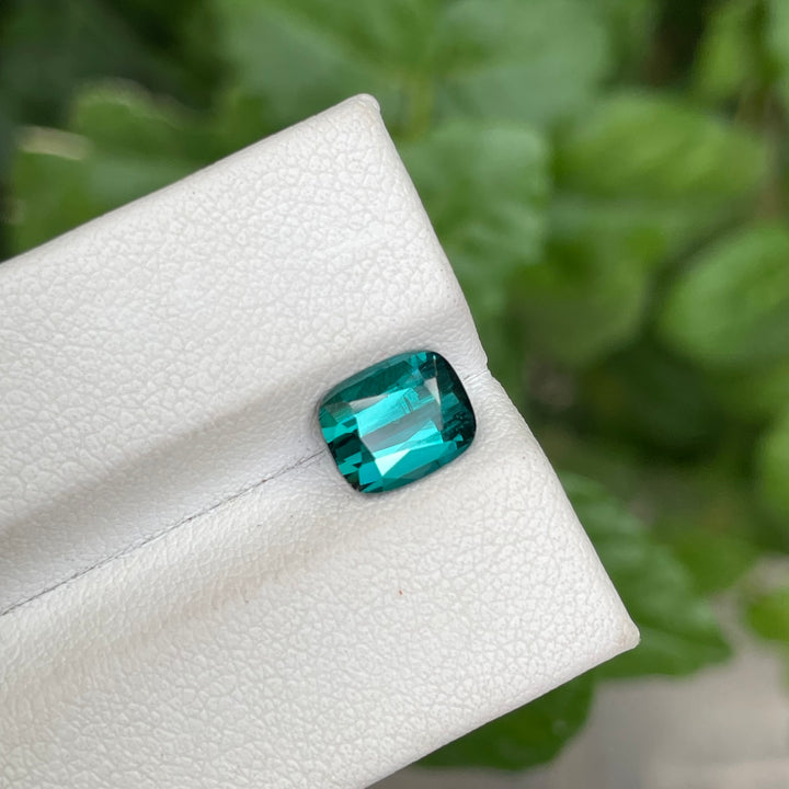 Faceted Lagoon-Blue Tourmaline — 2.15 carats Cushion Cut, Fine Ring-Sized (Nuristan, Afghanistan)