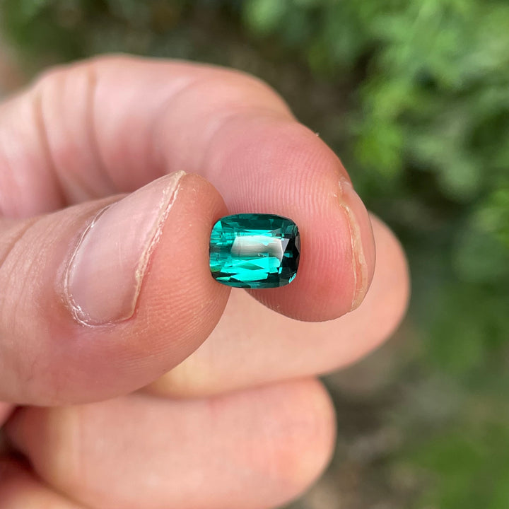 Faceted Lagoon-Blue Tourmaline — 2.15 carats Cushion Cut, Fine Ring-Sized (Nuristan, Afghanistan)