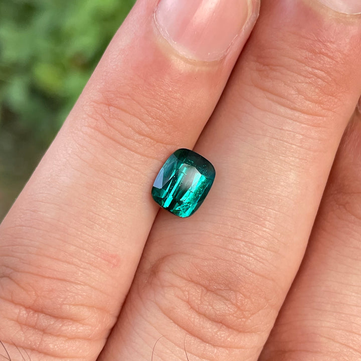 Faceted Lagoon-Blue Tourmaline — 2.15 carats Cushion Cut, Fine Ring-Sized (Nuristan, Afghanistan)