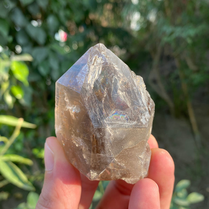 Natural Smoky Quartz Enhydro Crystal – Water Bubble Inclusion, Healing Stone, Collector Specimen