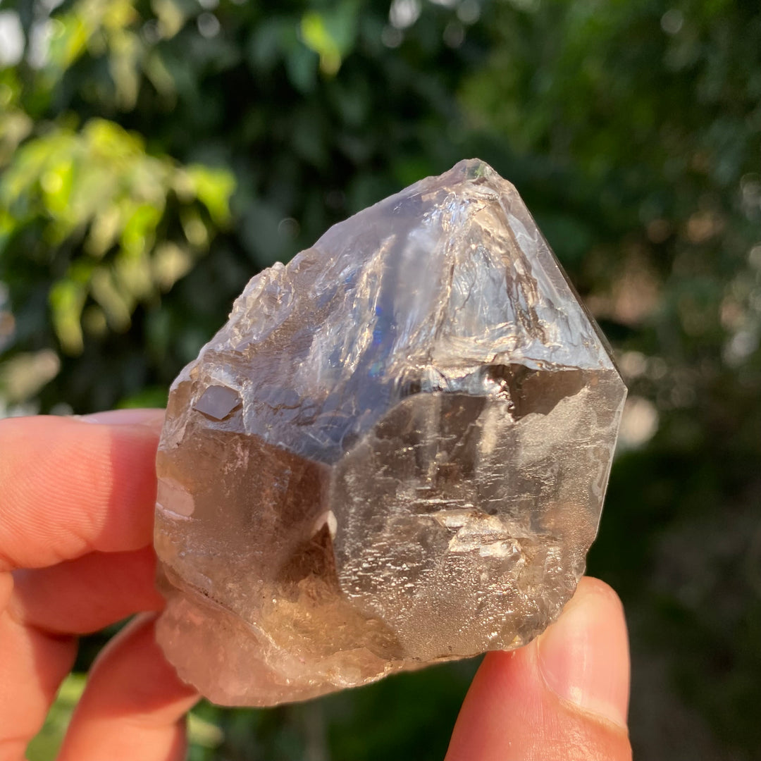 Natural Smoky Quartz Enhydro Crystal – Water Bubble Inclusion, Healing Stone, Collector Specimen