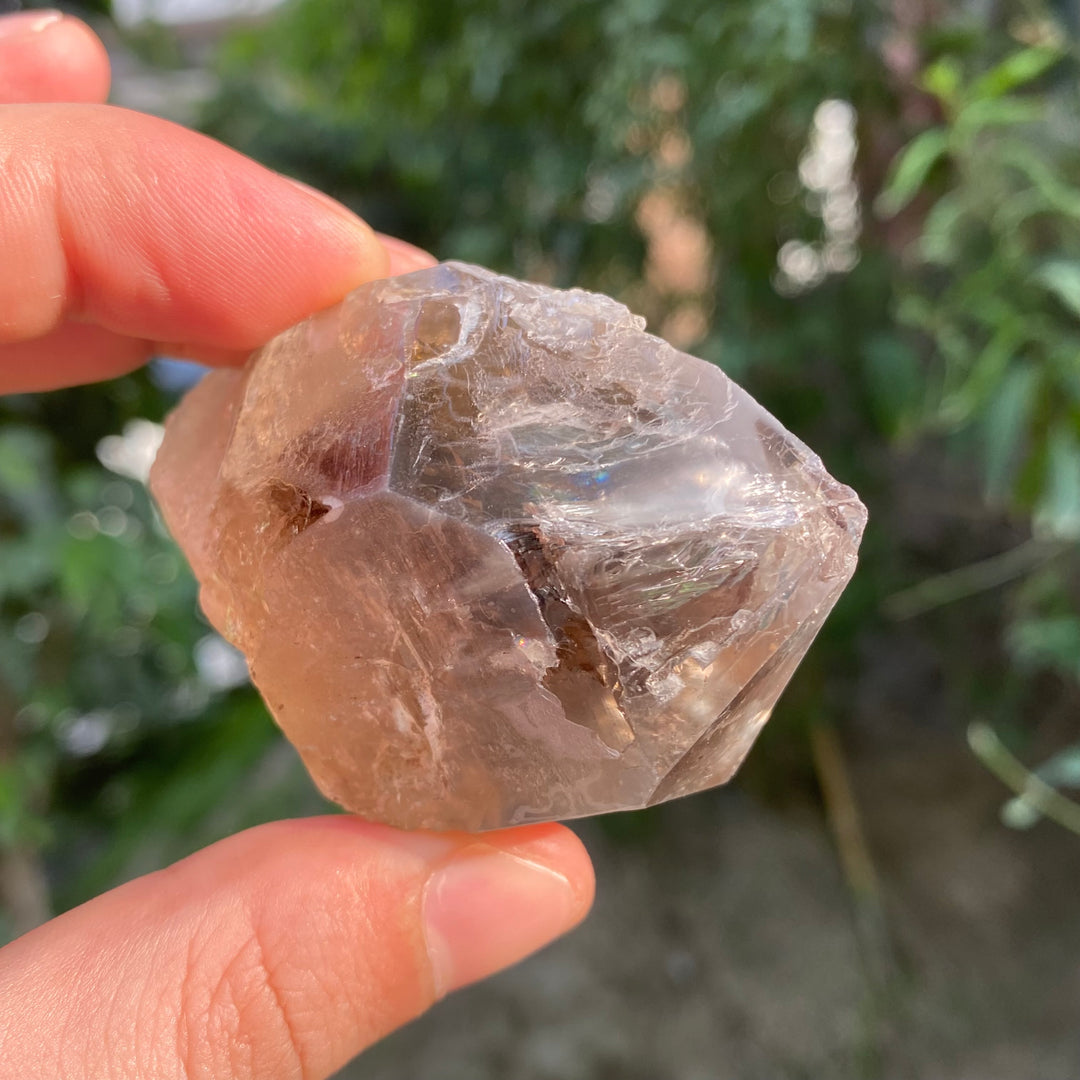 Natural Smoky Quartz Enhydro Crystal – Water Bubble Inclusion, Healing Stone, Collector Specimen
