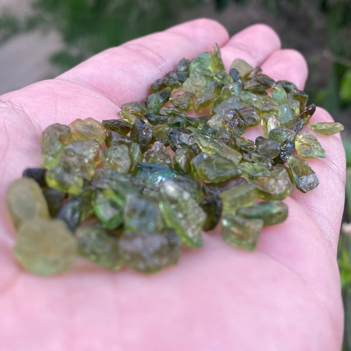 Natural Chrome Tourmaline Rough Lot – Cutting Grade, Calibrated Sizes, African Mined, Vivid Green