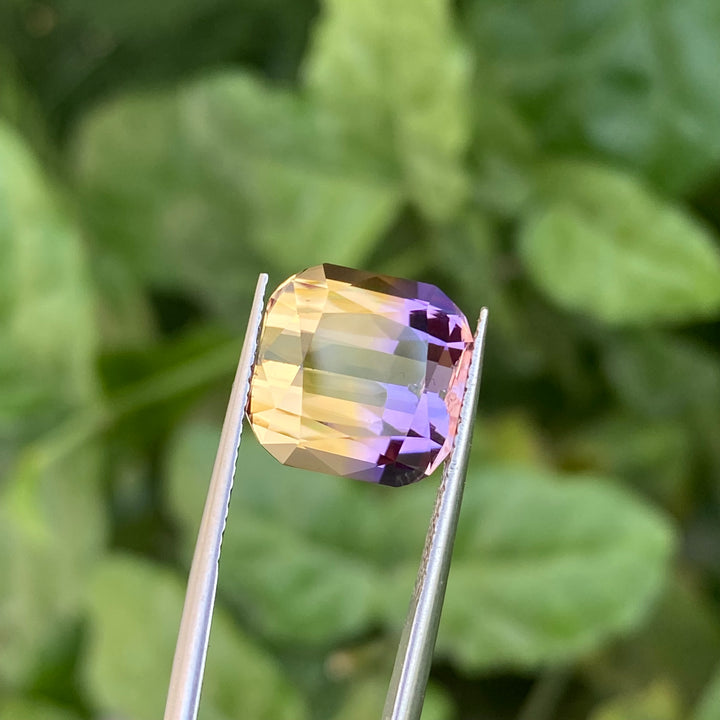 Natural Bolivian Ametrine 6.35cts Faceted Cushion