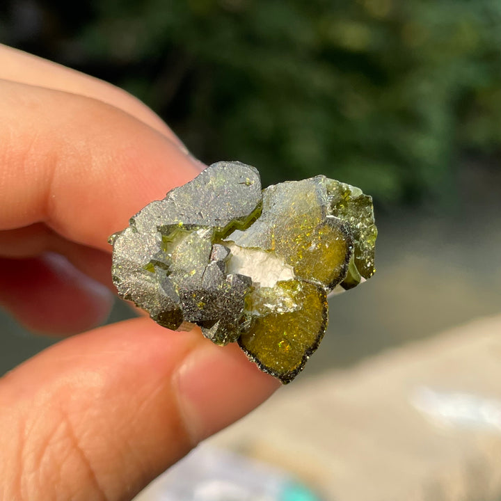 Natural Skardu Tourmaline Cluster Specimen – Bicolor Lime Green & Yellow Gem Crystals