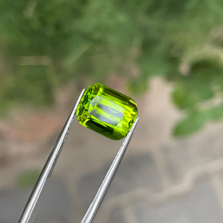 Natural Peridot — Cushion Cut Faceted, Eye-Clean, Pakistan Origin (Ring Setting Gem)