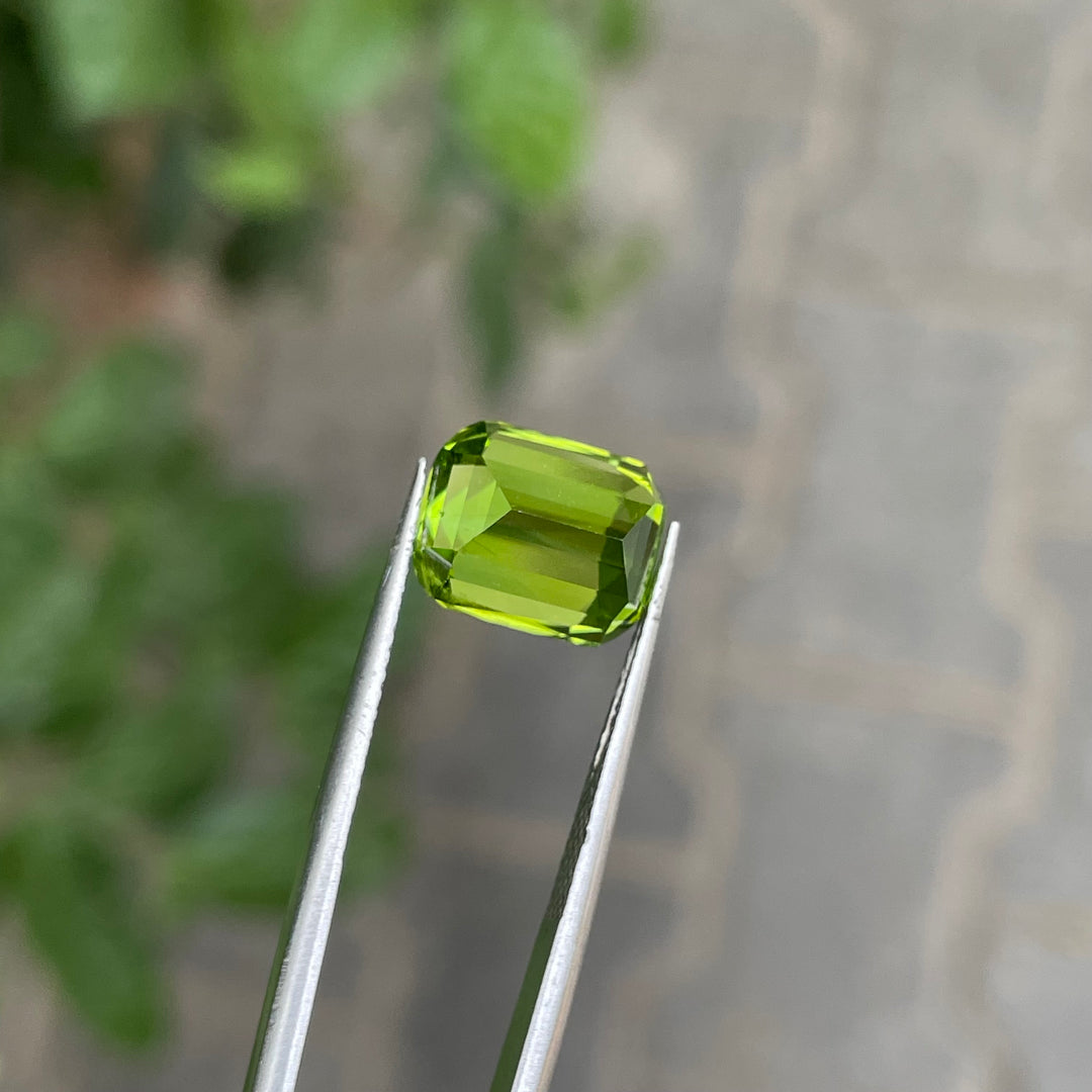 Natural Peridot — Cushion Cut Faceted, Eye-Clean, Pakistan Origin (Ring Setting Gem)