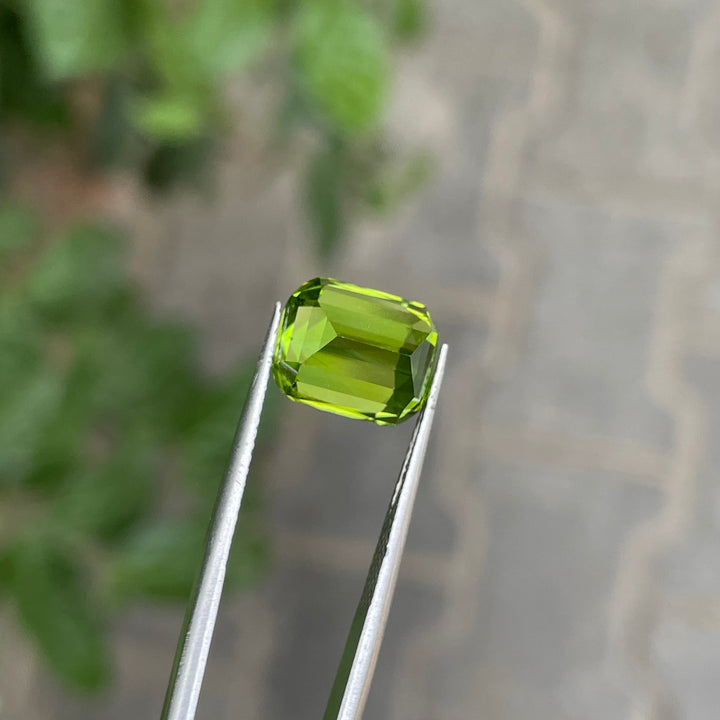 Natural Peridot — Cushion Cut Faceted, Eye-Clean, Pakistan Origin (Ring Setting Gem)