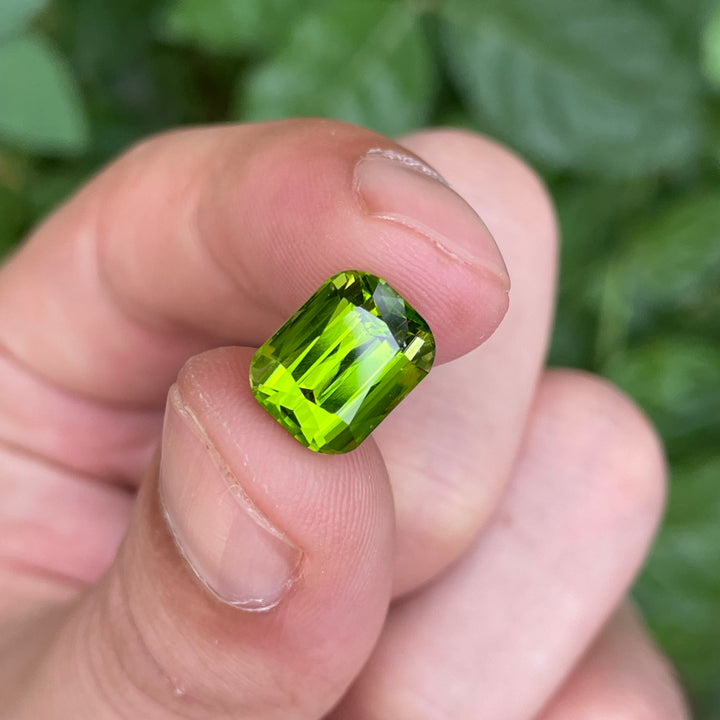 Natural Peridot — Cushion Cut Faceted, Eye-Clean, Pakistan Origin (Ring Setting Gem)