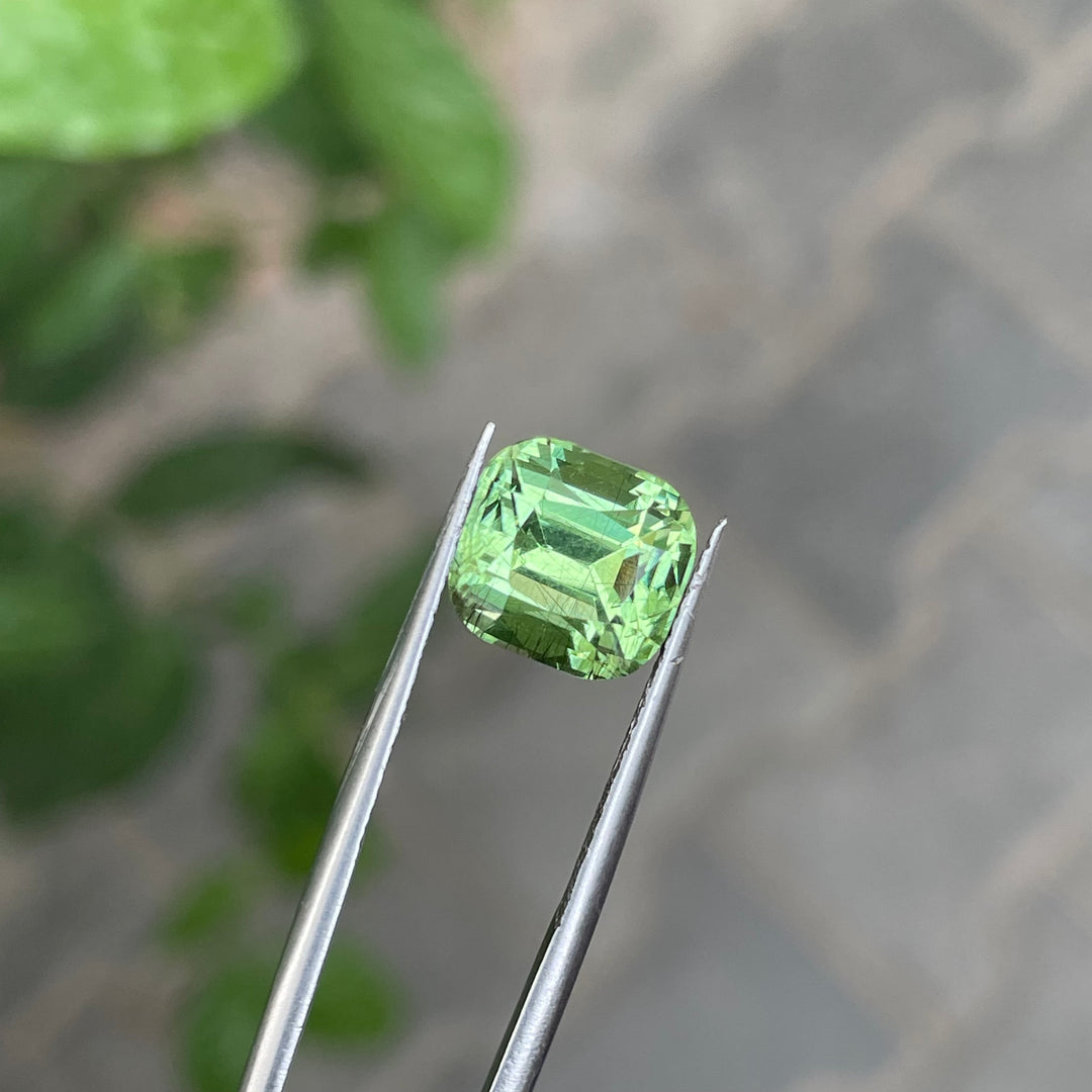 Natural Peridot — Cushion Cut Faceted, Eye-Clean, Pakistan Origin (Ring Setting Gem)