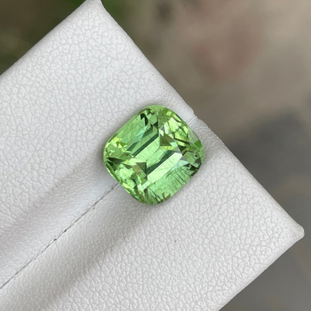 Natural Peridot — Cushion Cut Faceted, Eye-Clean, Pakistan Origin (Ring Setting Gem)