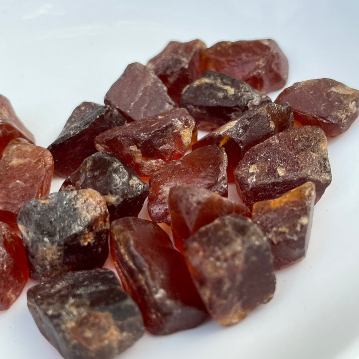 Natural African Hessonite Garnet Rough – 2g+ Pieces, Eye Clean with Smoky Hue